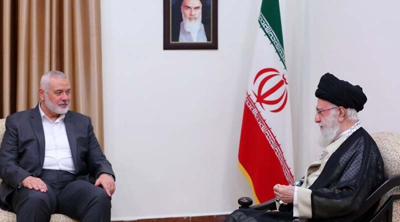 Leader meets with Ismail Haniyeh in Tehran